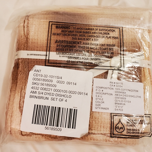 Anthropologie Amie Tie-Dye Dishcloths- set of 4 - Picture 7 of 7